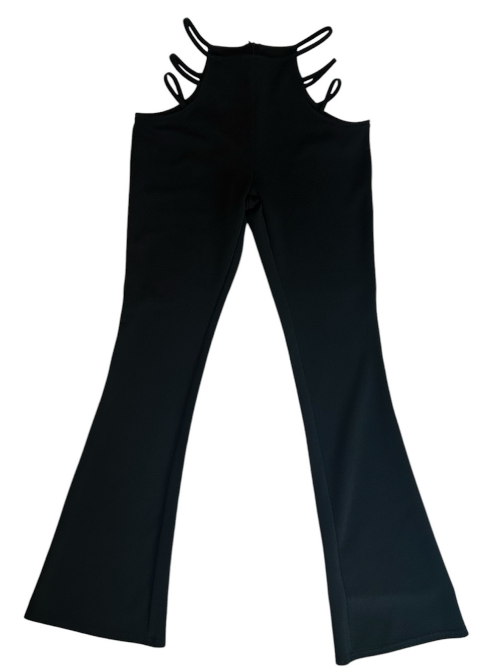 Black Festival Cut‑Out Flare Pants Women’s Size Small (Unbranded Likely SHEIN)